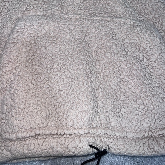 PINK Victoria Secret Cream Sherpa Quarter Zip - Picture 5 of 6